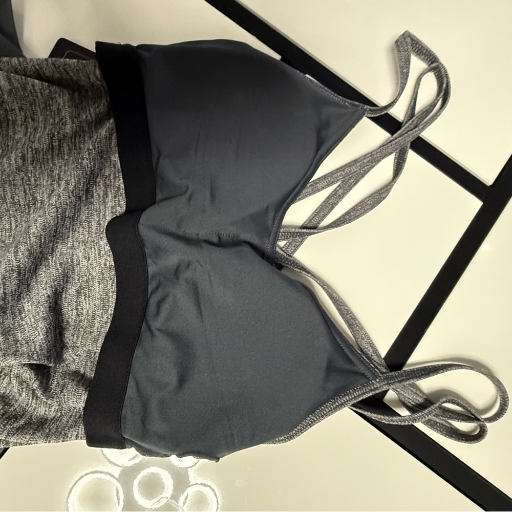 NEW NWT TLF Apparel Vitality Mesh Layered Tank Top - Size S - Heather Grey/Black - Picture 9 of 9